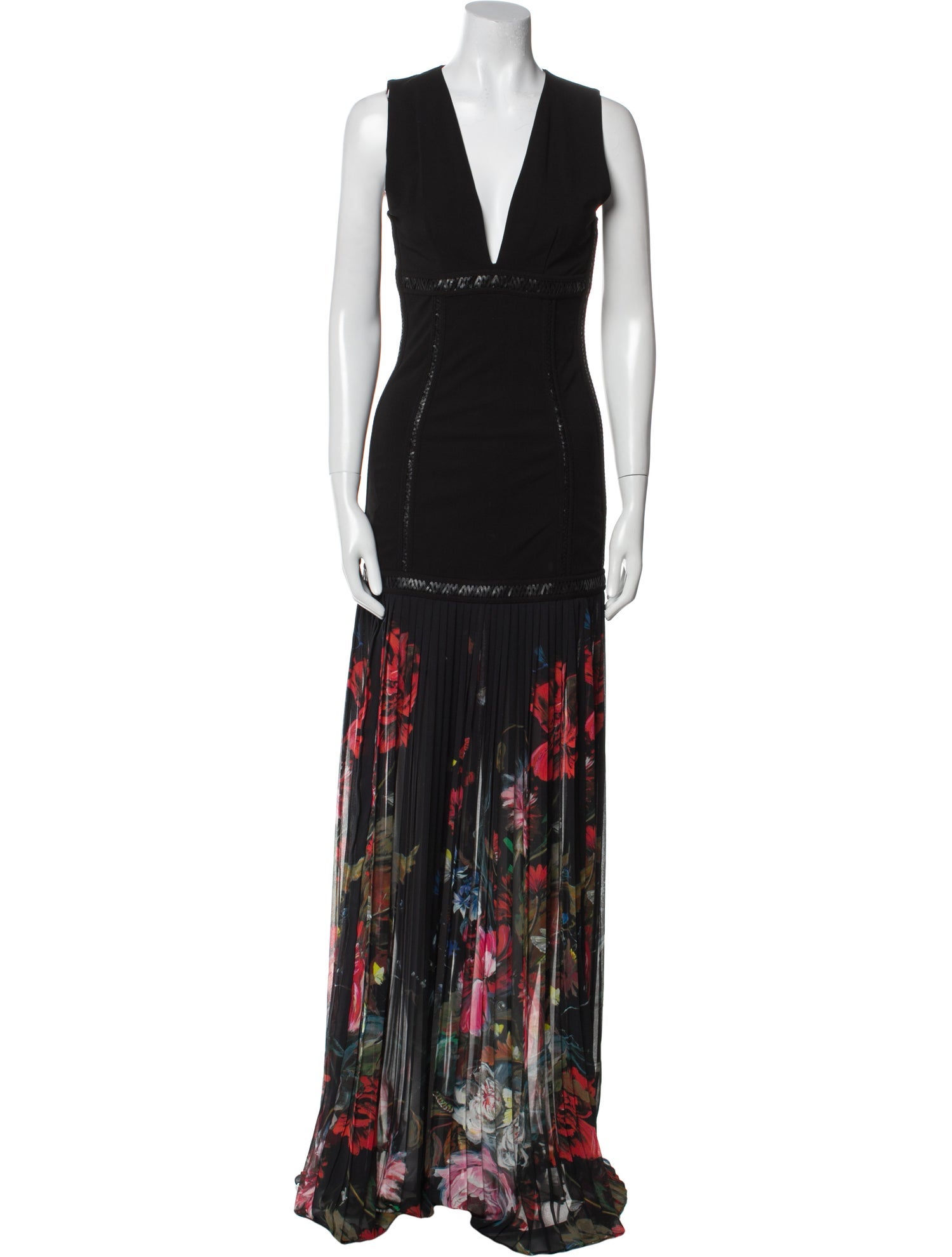 Roberto Cavalli V-Neck Long Dress