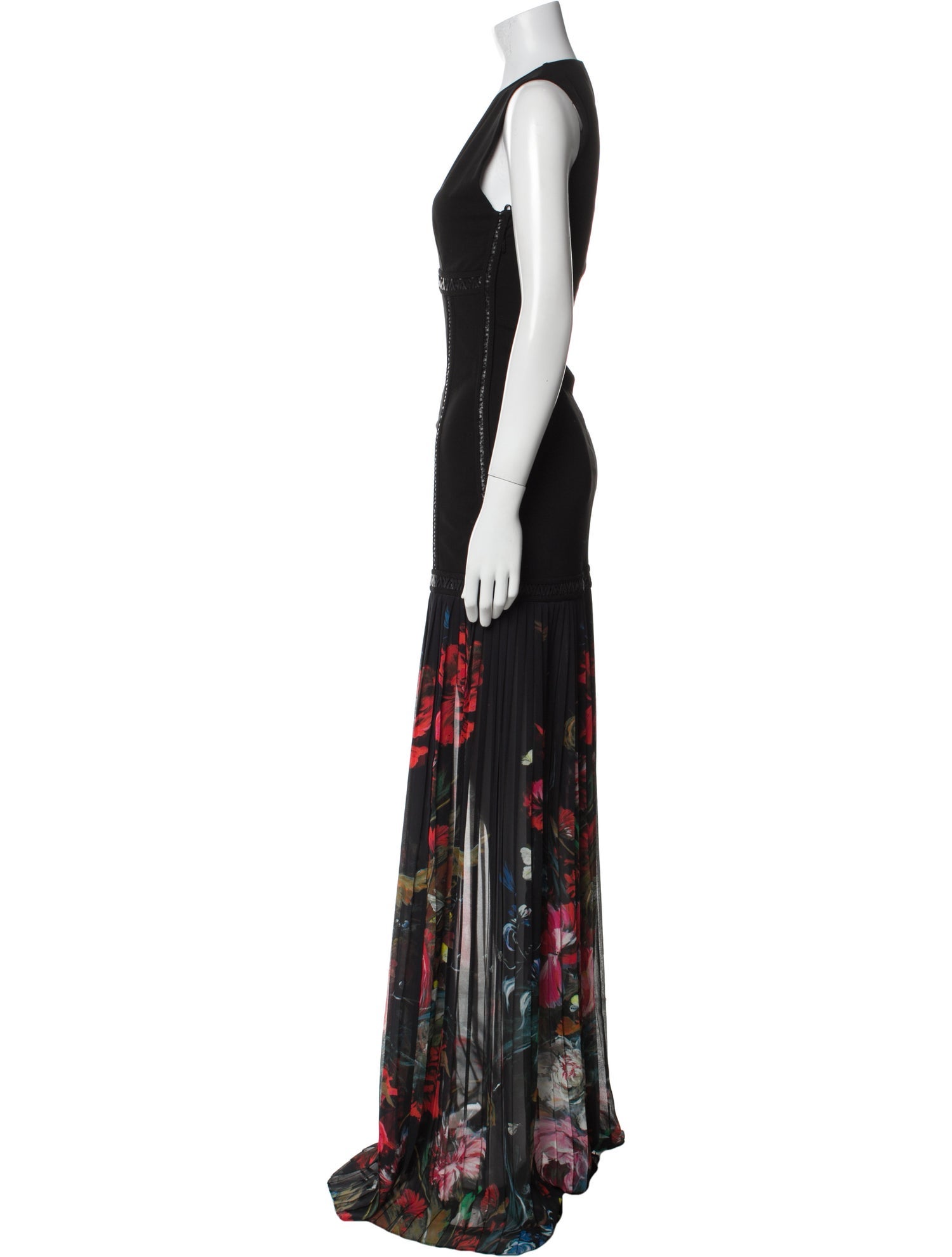 Roberto Cavalli V-Neck Long Dress