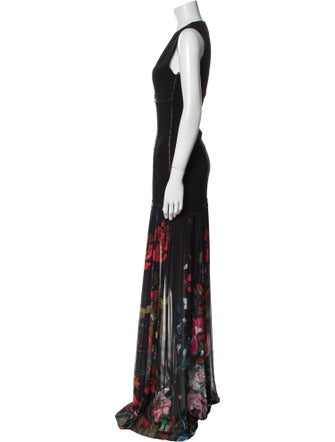 Roberto Cavalli V-Neck Long Dress