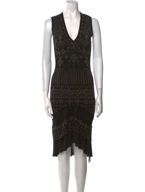 Roberto Cavalli Wool Midi Length Dress