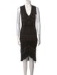 Roberto Cavalli Wool Midi Length Dress