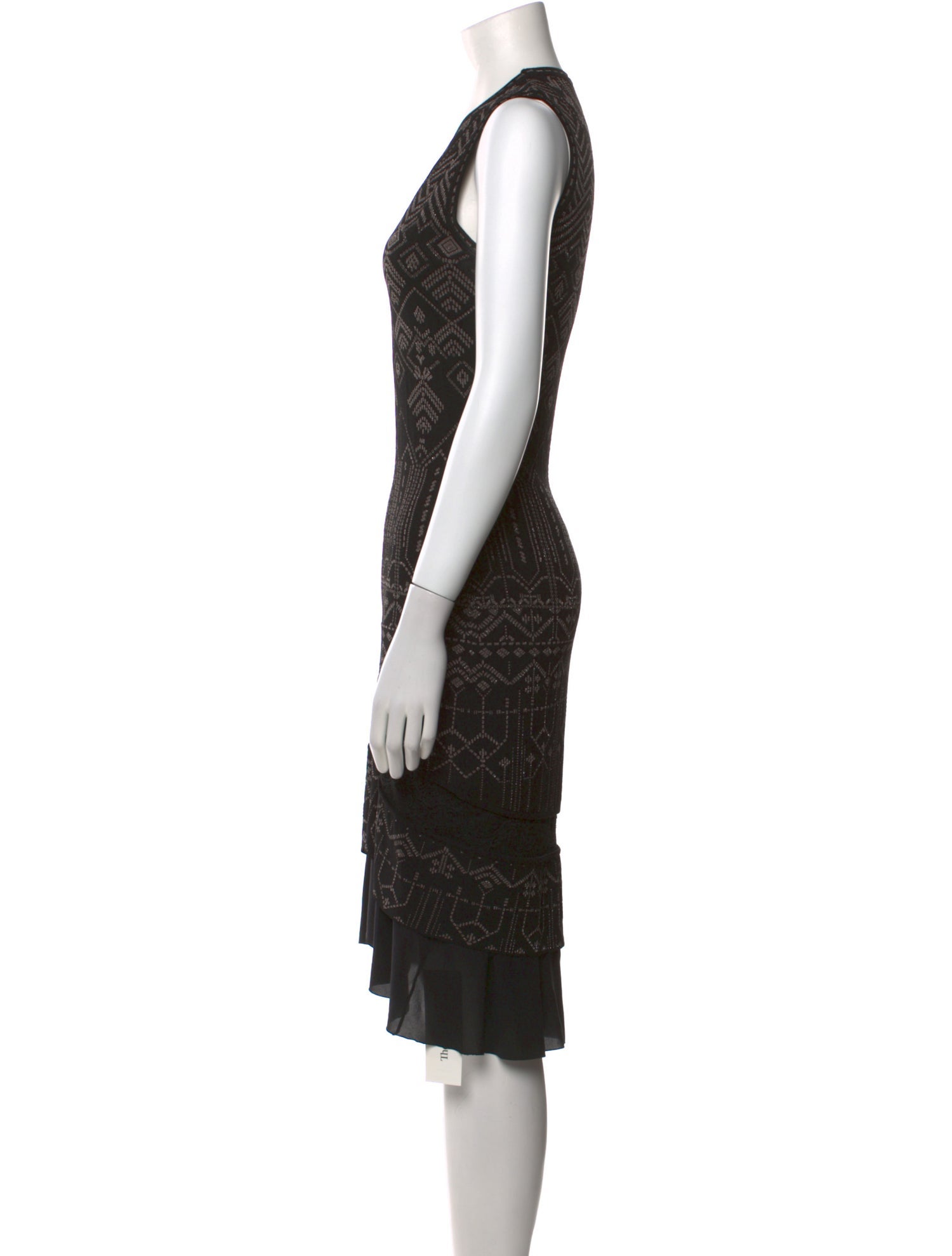 Roberto Cavalli Wool Midi Length Dress