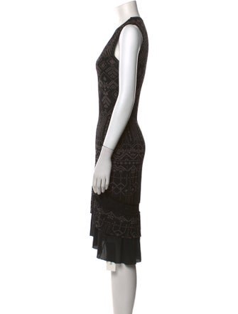 Roberto Cavalli Wool Midi Length Dress