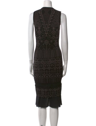 Roberto Cavalli Wool Midi Length Dress