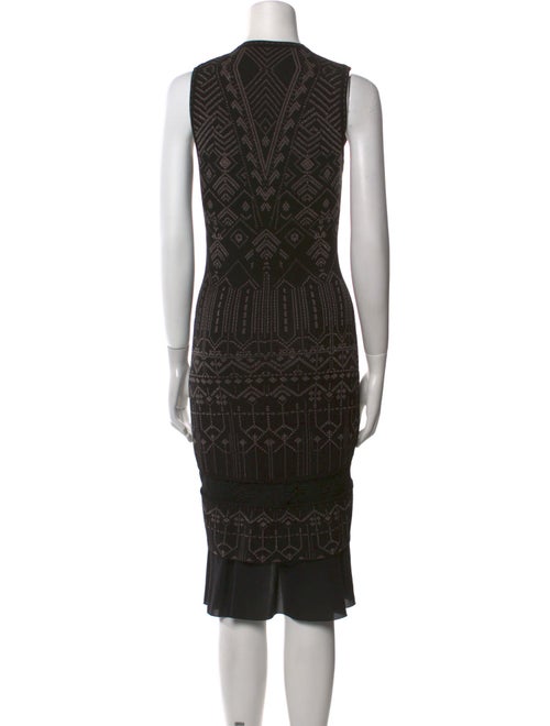 Roberto Cavalli Wool Midi Length Dress