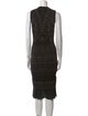 Roberto Cavalli Wool Midi Length Dress