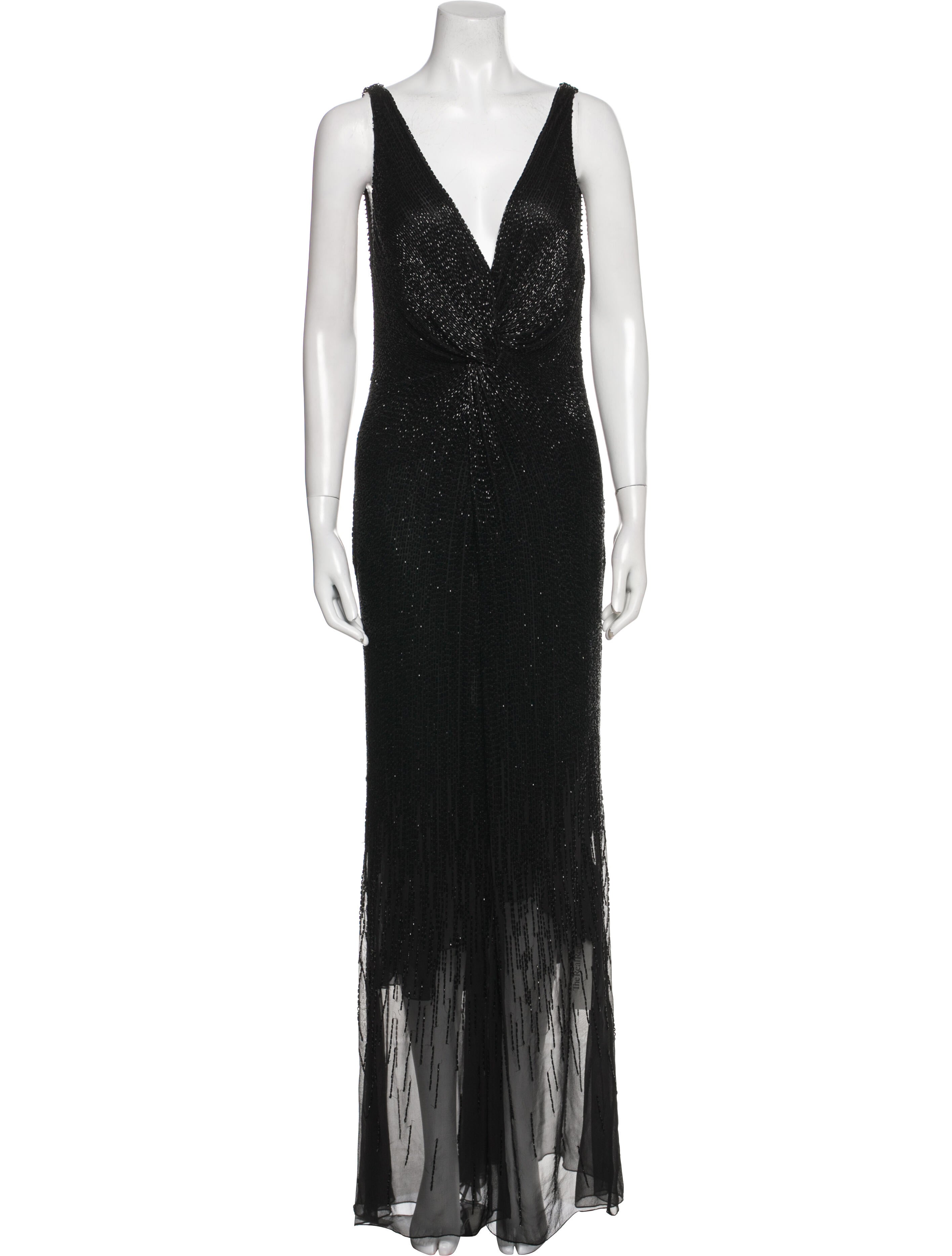 Roberto Cavalli V-Neck Long Dress