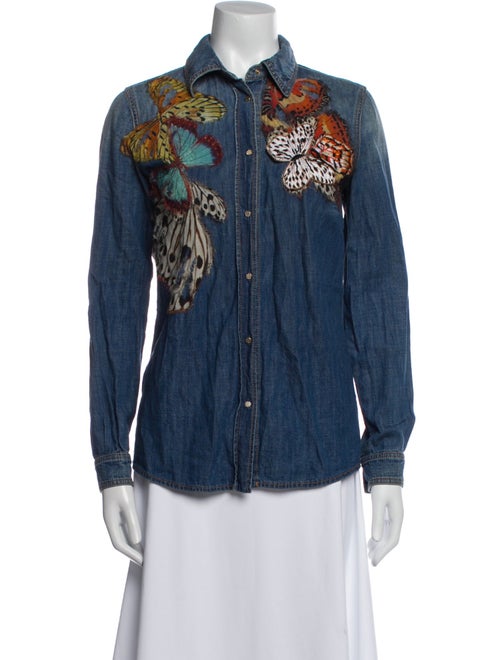 Roberto Cavalli Printed Denim Jacket