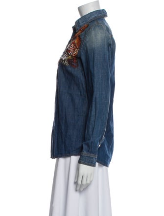 Roberto Cavalli Printed Denim Jacket
