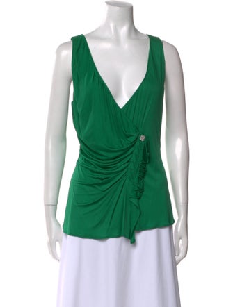 Roberto Cavalli Cowl Neck Sleeveless Top