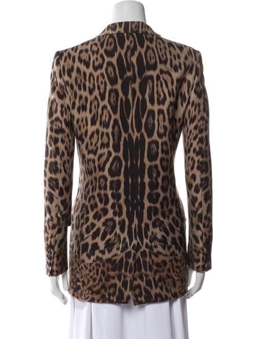 Roberto Cavalli Wool Animal Print Blazer