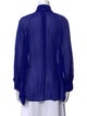 Roberto Cavalli Silk Mock Neck Blouse