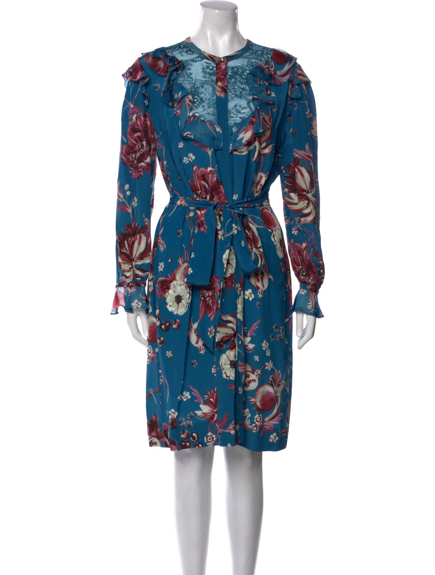 Roberto Cavalli Floral Print Knee-Length Dress