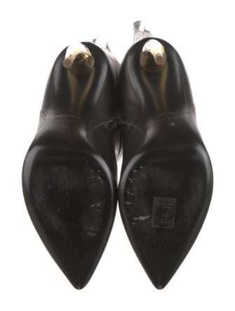 Roberto Cavalli Leather Animal Print Boots