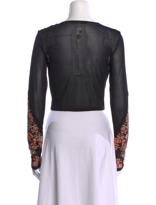 Roberto Cavalli Paisley Print Scoop Neck Sweater