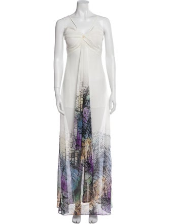 Roberto Cavalli Printed Long Dress