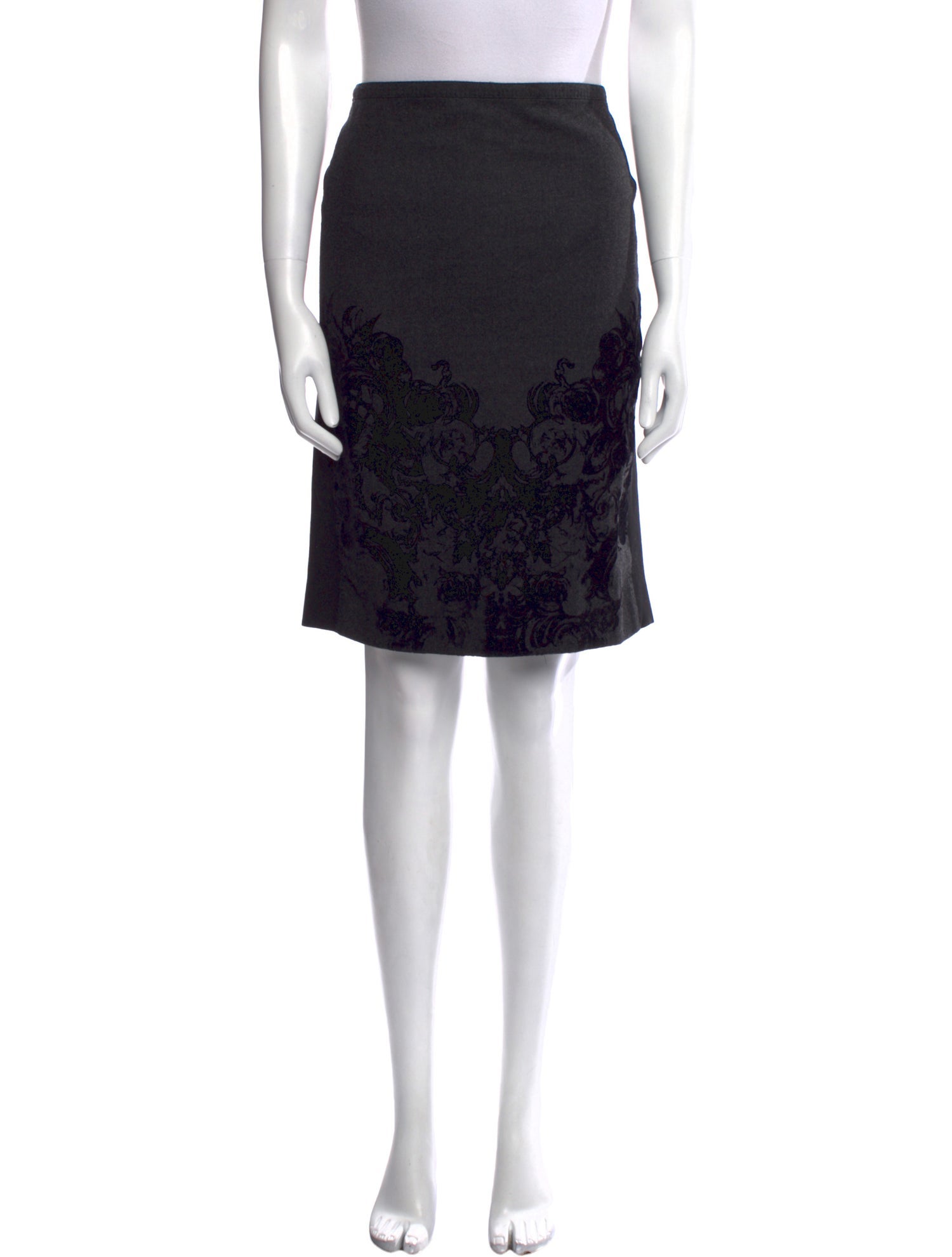 Roberto Cavalli Virgin Wool Knee-Length Skirt