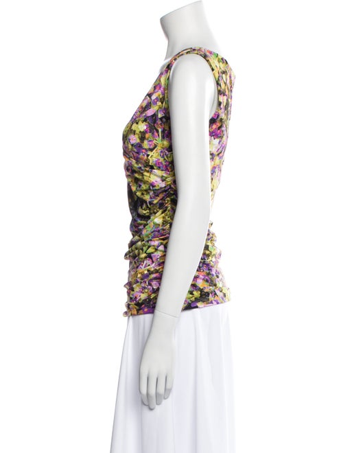 Roberto Cavalli Floral Print Cowl Neck Top