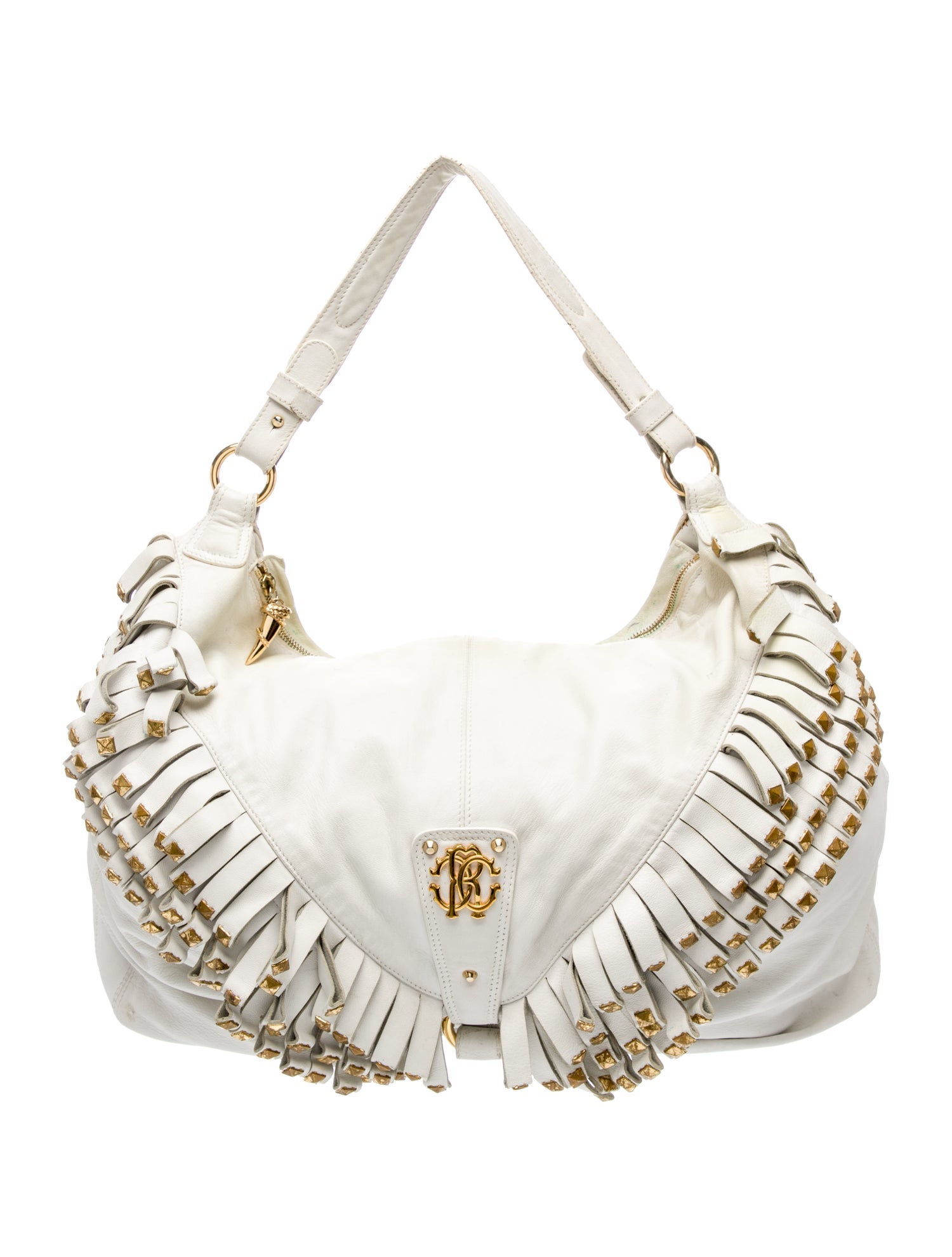 Roberto Cavalli Leather Top Handle Bag