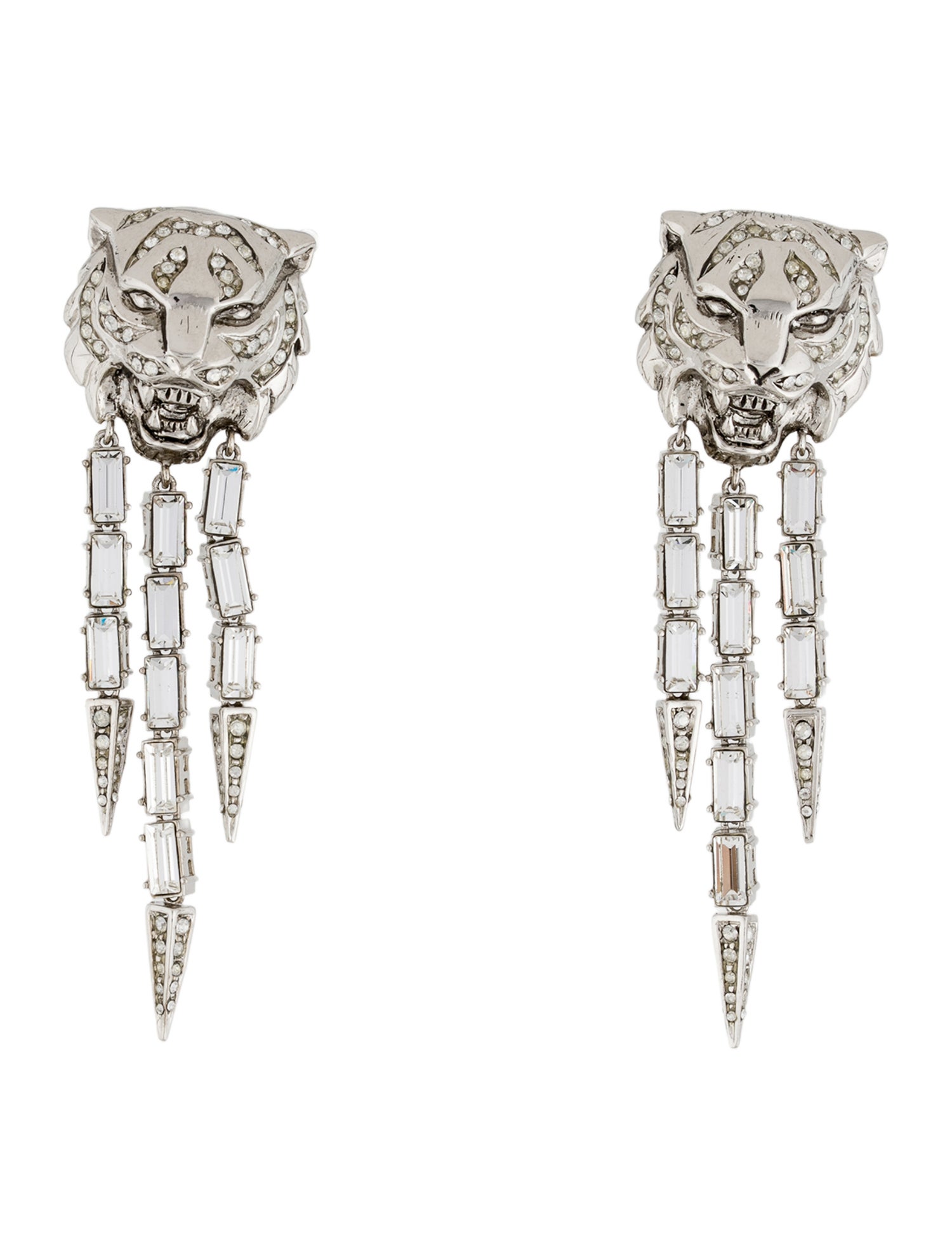 Roberto Cavalli Crystal Clip On Earrings
