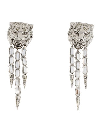 Roberto Cavalli Crystal Clip On Earrings