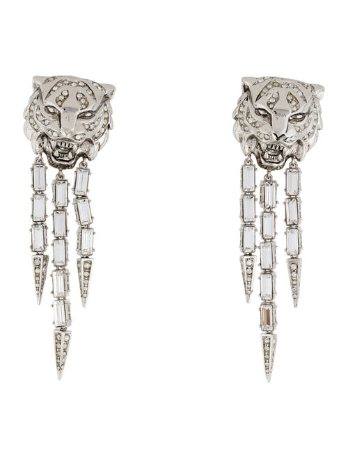 Roberto Cavalli Crystal Clip On Earrings