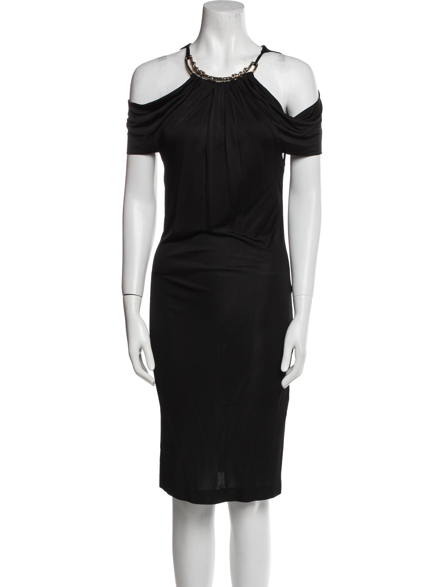 Roberto Cavalli Crew Neck Knee-Length Dress