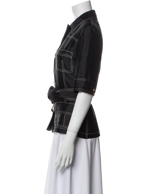 Roberto Cavalli Silk Printed Button-Up Top