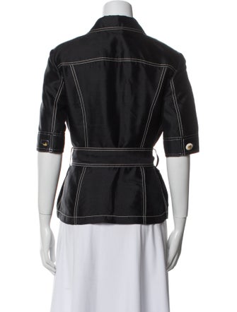 Roberto Cavalli Silk Printed Button-Up Top