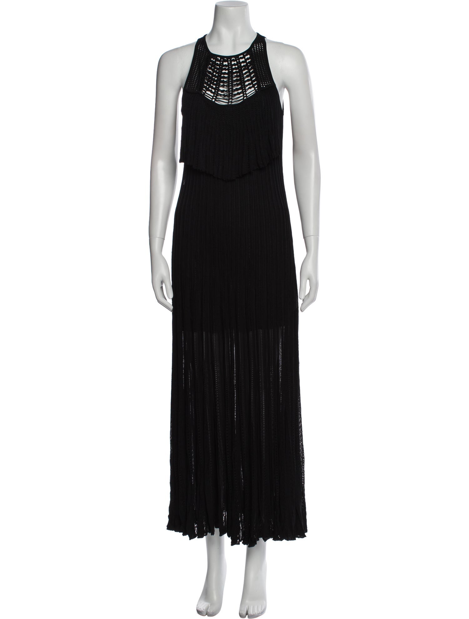 Roberto Cavalli Crew Neck Long Dress