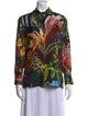 Roberto Cavalli Printed Long Sleeve Button-Up Top