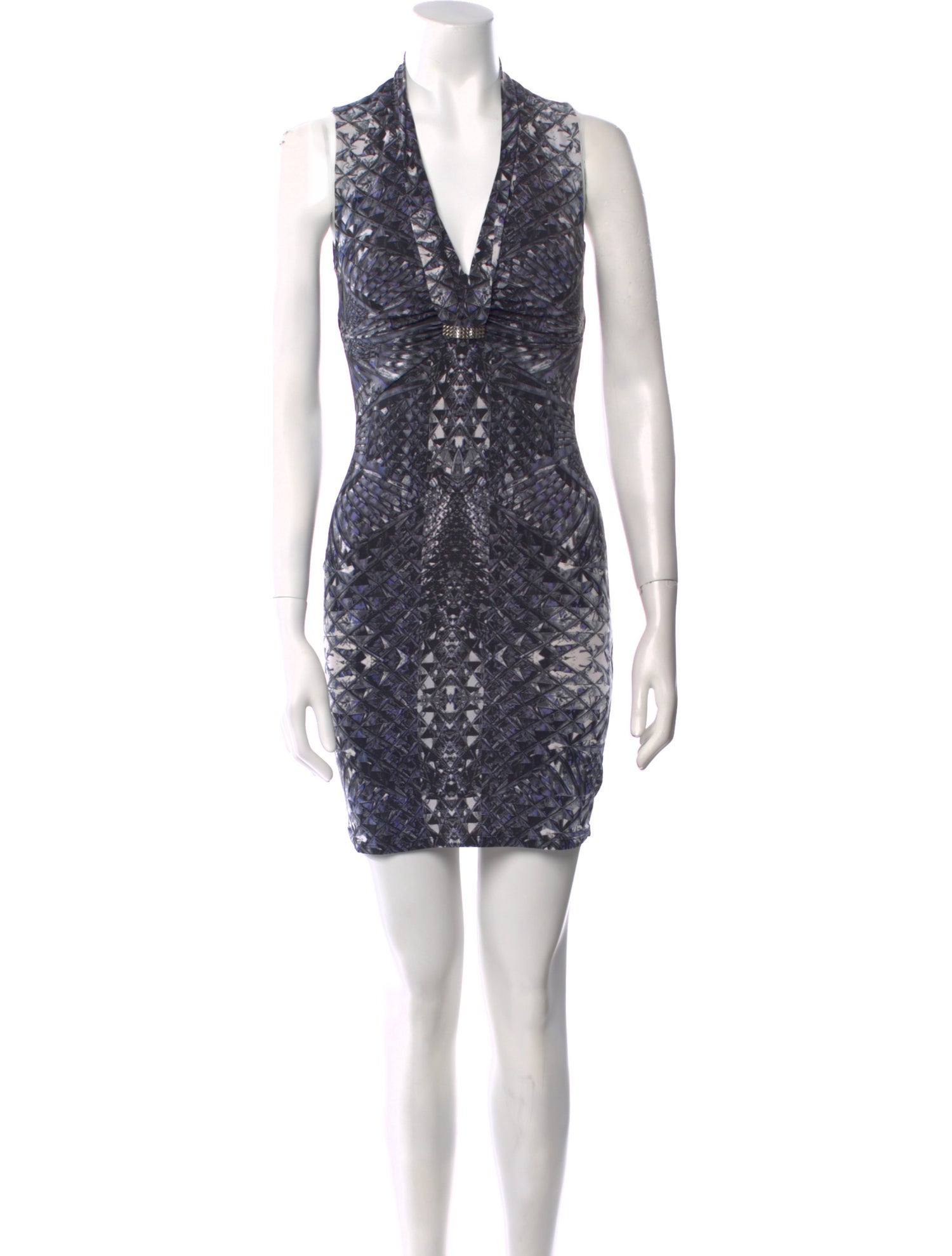 Roberto Cavalli V-Neck Mini Dress