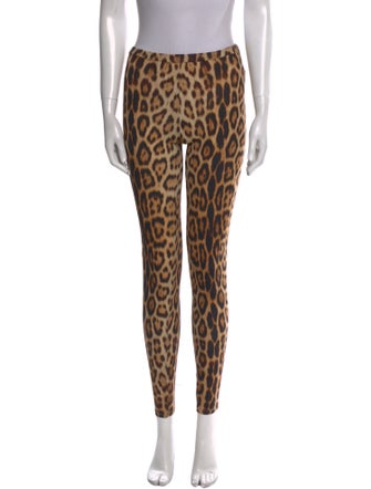Roberto Cavalli Animal Print Skinny Leg Pants