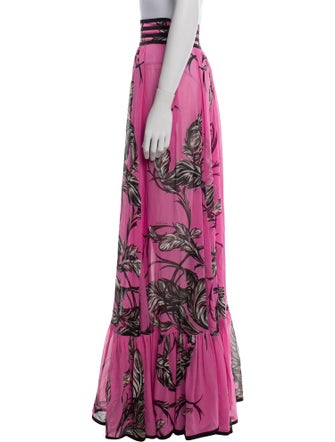 Roberto Cavalli Silk Long Skirt