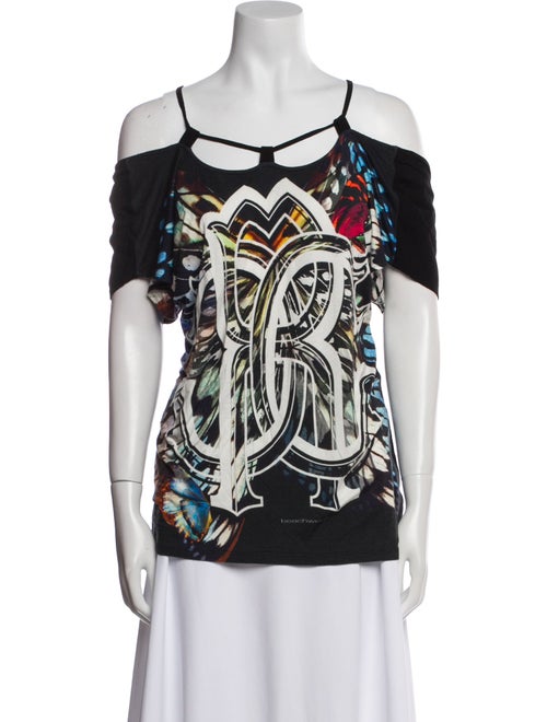 Roberto Cavalli Printed Square Neckline Top