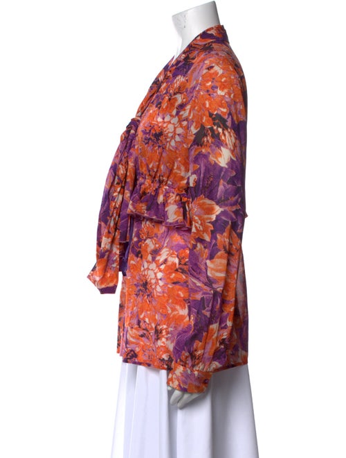 Roberto Cavalli Silk Floral Print Blouse