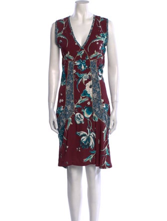 Roberto Cavalli Printed Knee-Length Dress