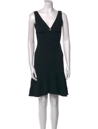 Roberto Cavalli V-Neck Mini Dress