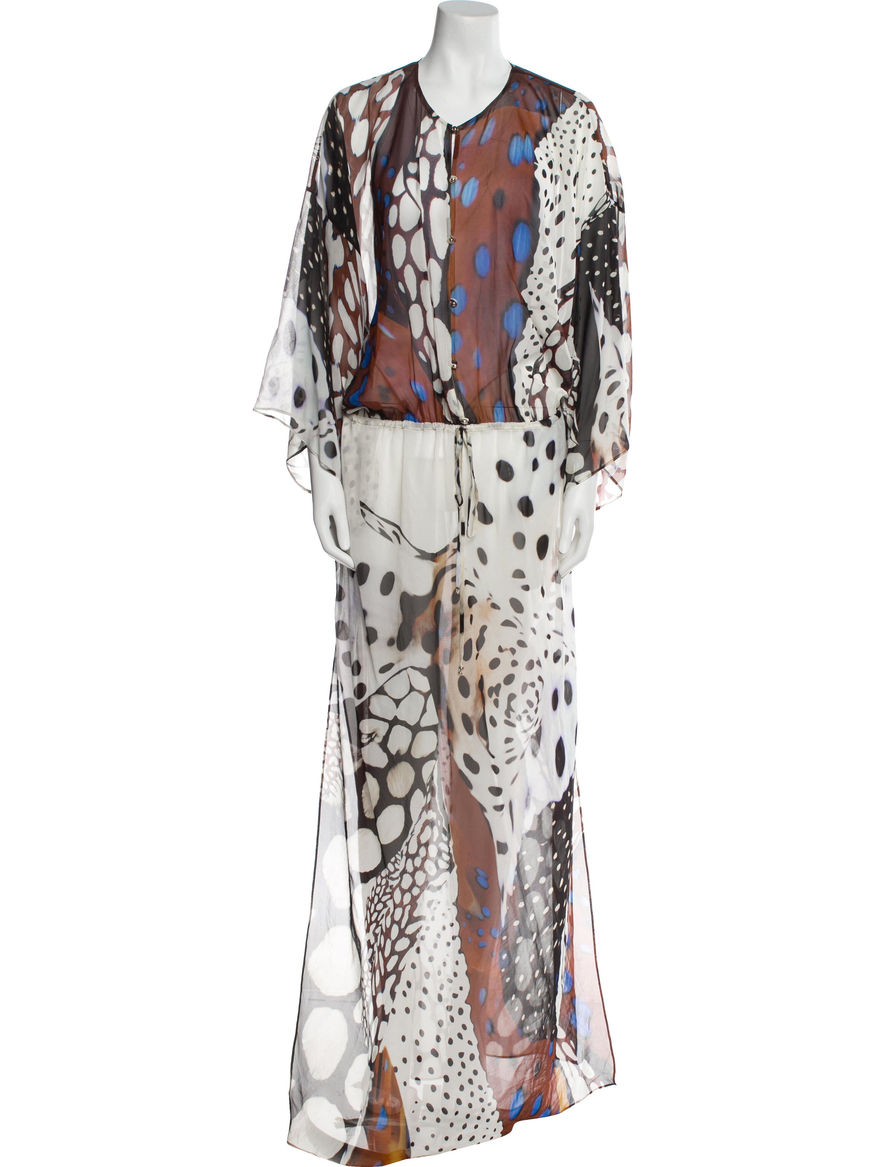 Roberto Cavalli Animal Print Long Dress