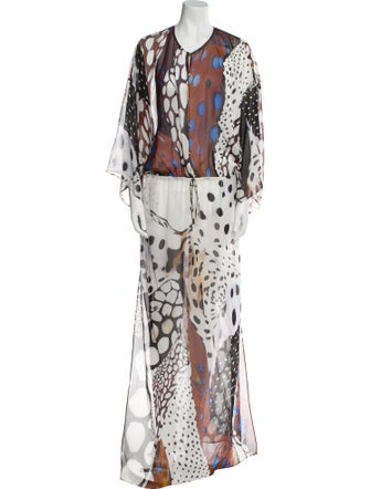 Roberto Cavalli Animal Print Long Dress