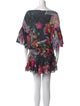 Roberto Cavalli Floral Print Bateau Neckline Tunic