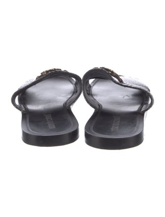 Roberto Cavalli Snakeskin Animal Print Slides