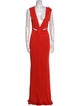 Roberto Cavalli Plunge Neckline Long Dress