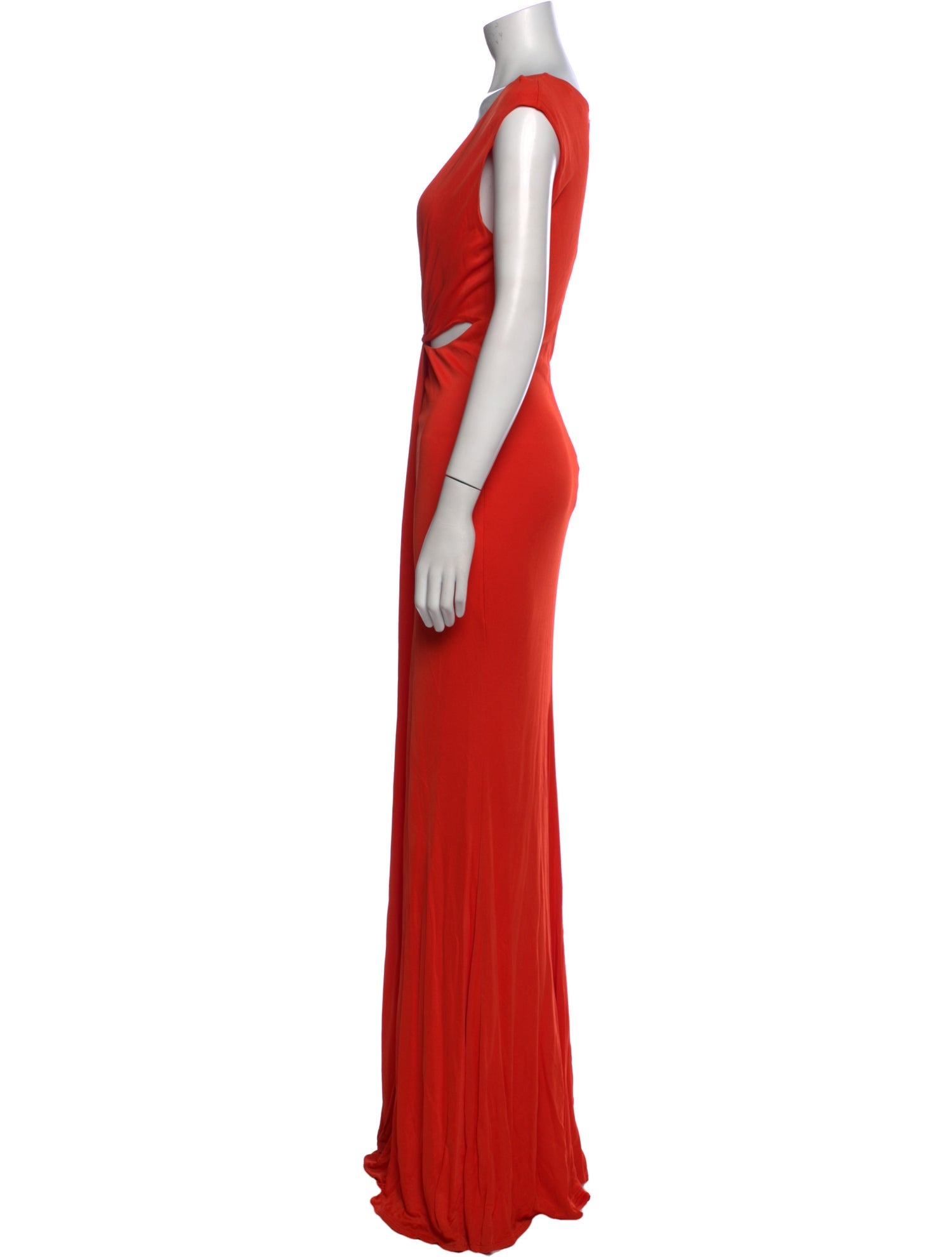 Roberto Cavalli Plunge Neckline Long Dress