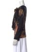 Roberto Cavalli Printed Bateau Neckline Blouse