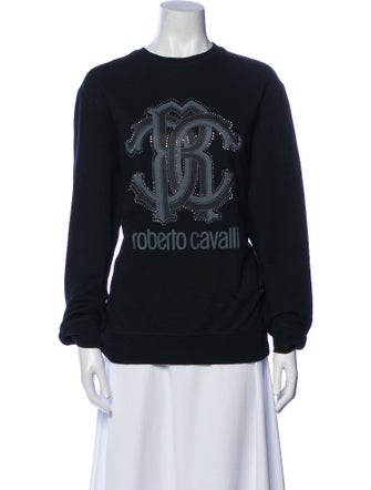 Roberto Cavalli Graphic Print Crew Neck Sweatshirt
