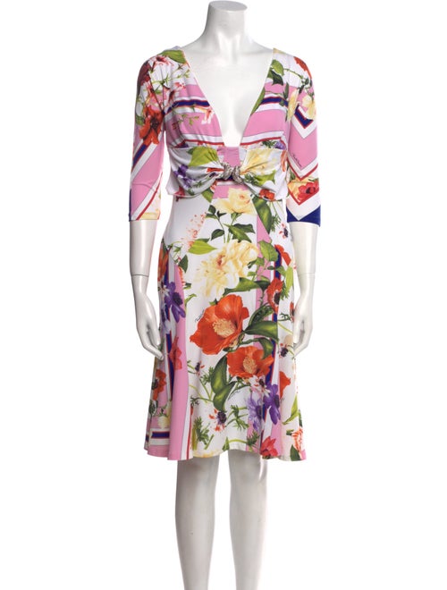 Roberto Cavalli Floral Print Knee-Length Dress