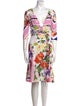 Roberto Cavalli Floral Print Knee-Length Dress