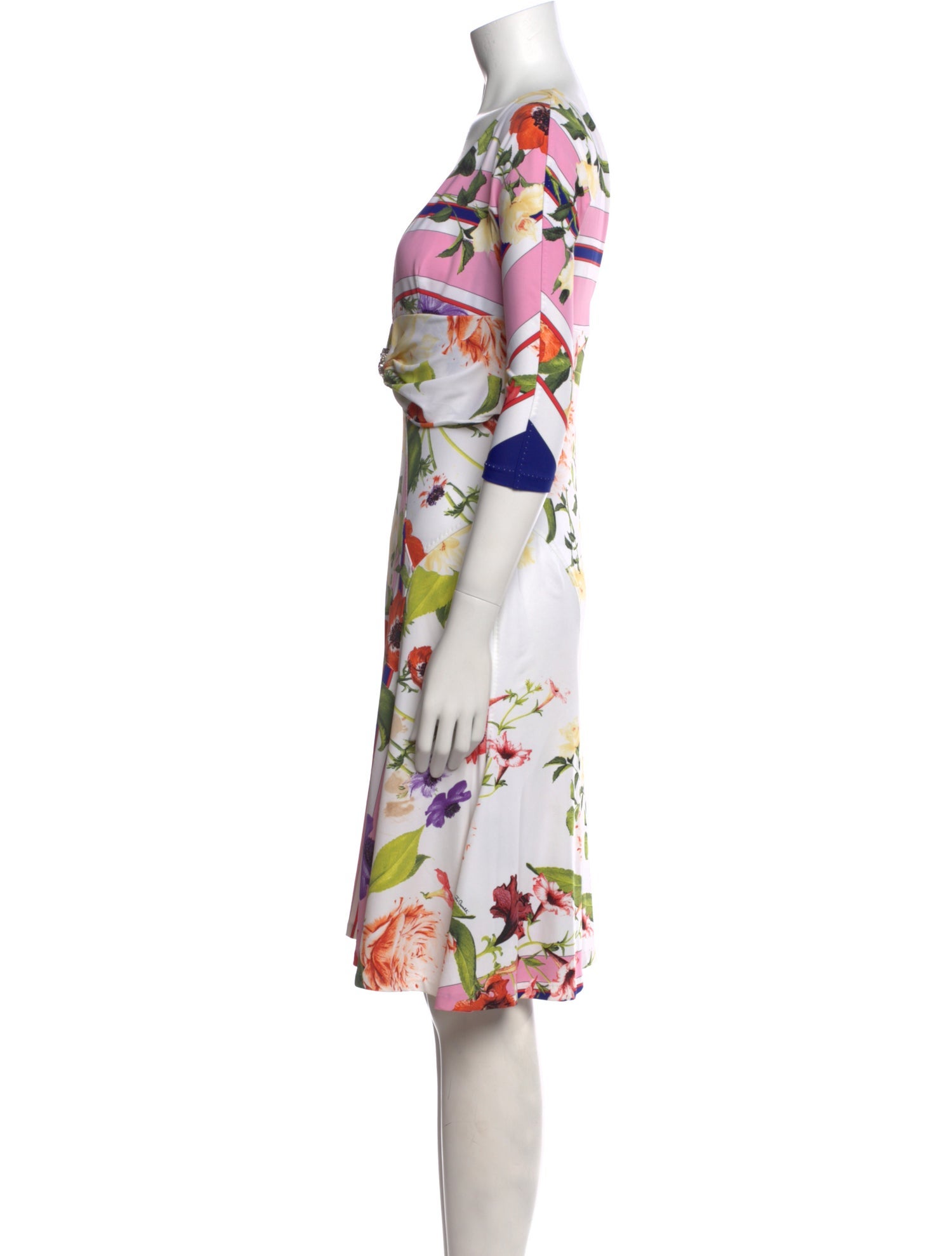 Roberto Cavalli Floral Print Knee-Length Dress
