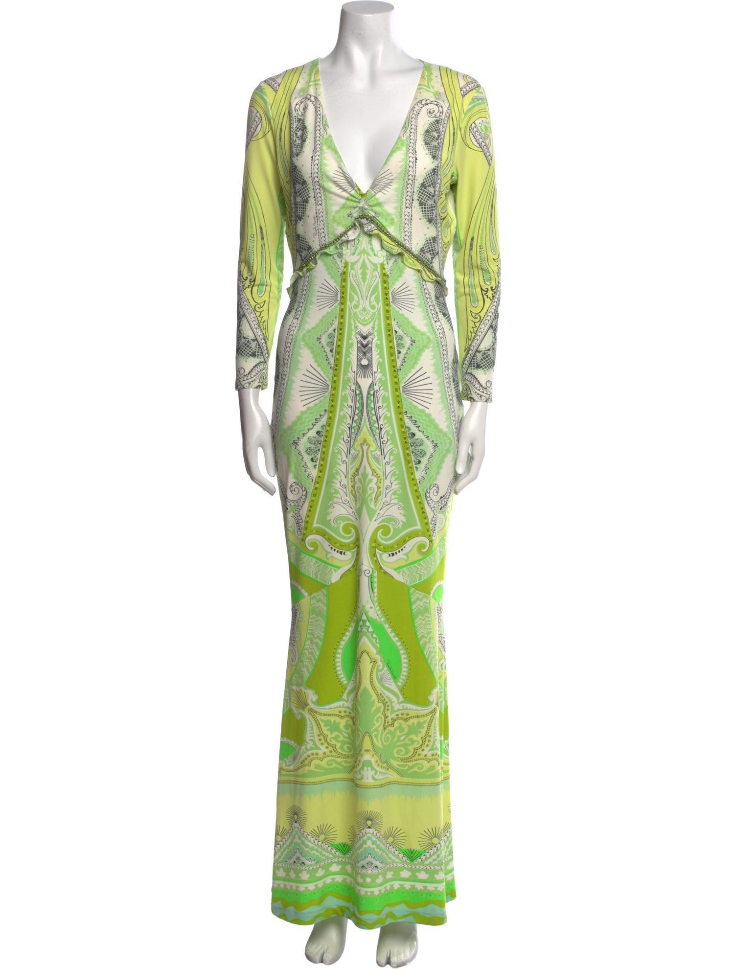 Roberto Cavalli Printed Long Dress